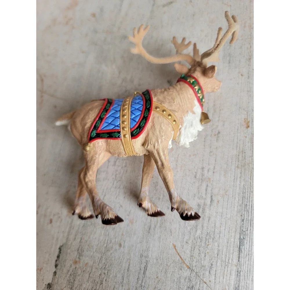 Hallmark ready reindeer vintage ornament Xmas Santa Claus home